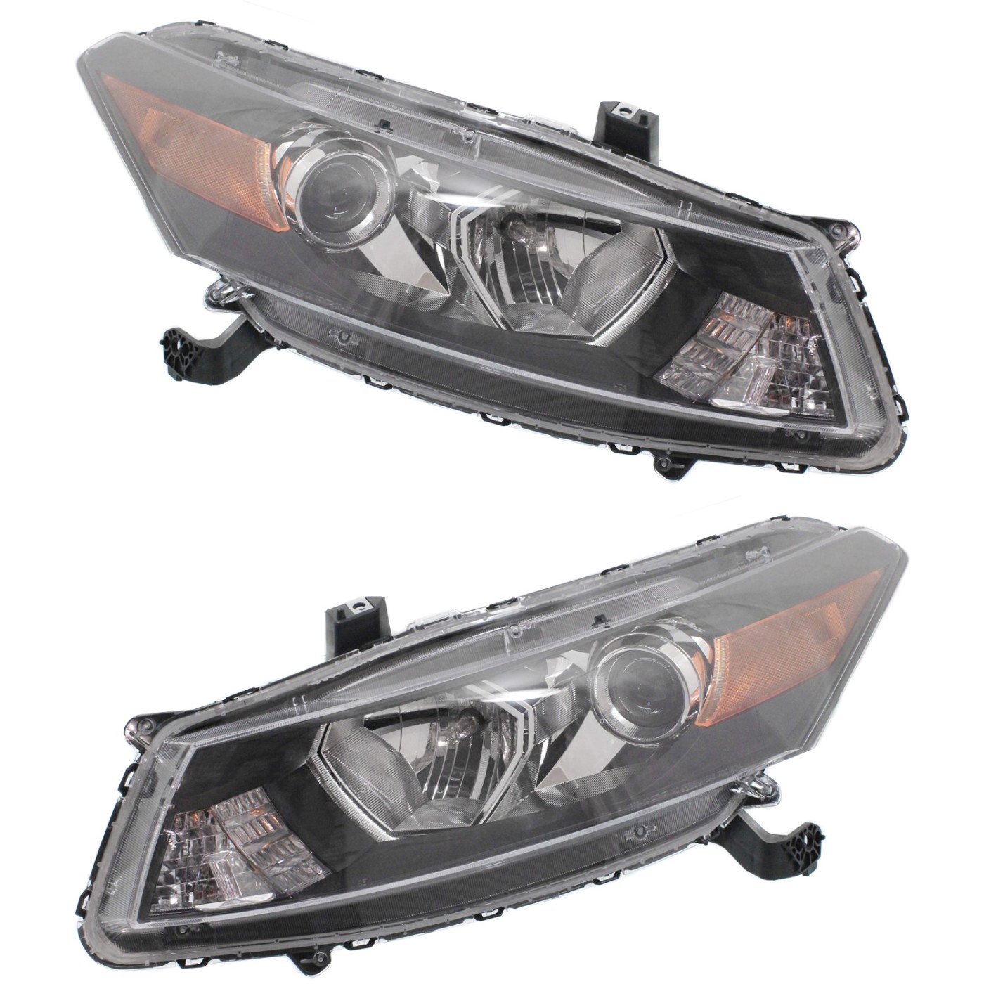 Headlight Set For 2008-2012 Honda Accord Coupe With Amber Turn Signal ...