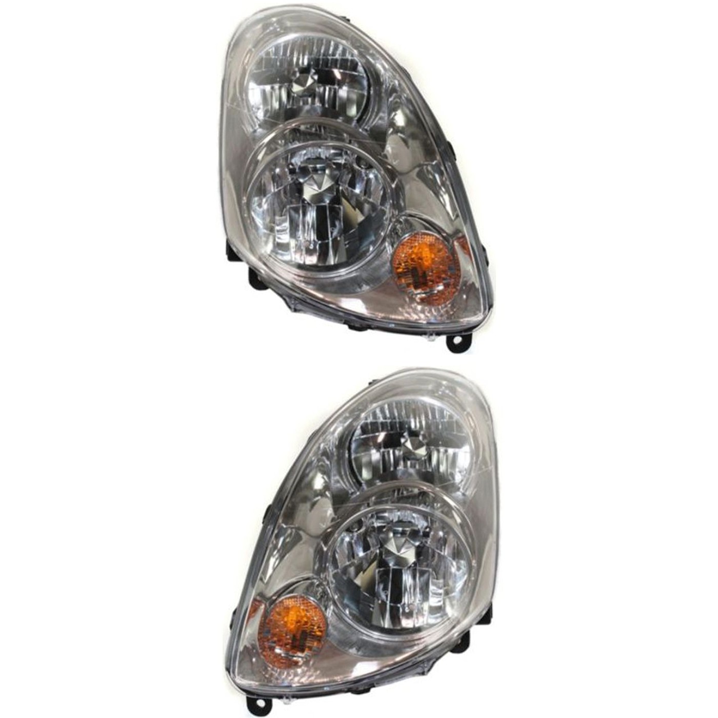 Headlight Set For 20032004 Infiniti G35 Sedan Left and Right With Bulb