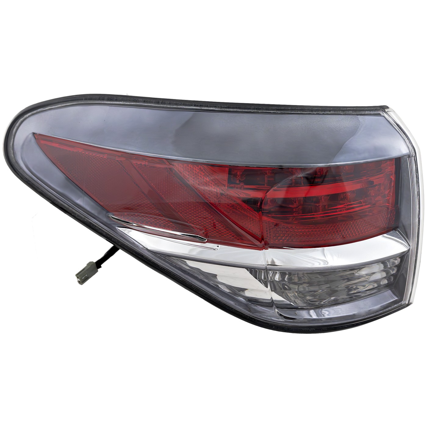 Right Passenger Side LED Outer Tail Light Rear Light Rear Brake Lamp Assembly,Chrome Housing Clear Lens For 2010 2011 2012 Lexus RX350(RH) (Right