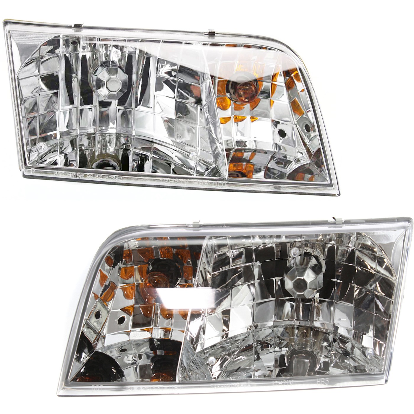 Headlight Set For 9899 20002011 Ford Crown Victoria With Amber