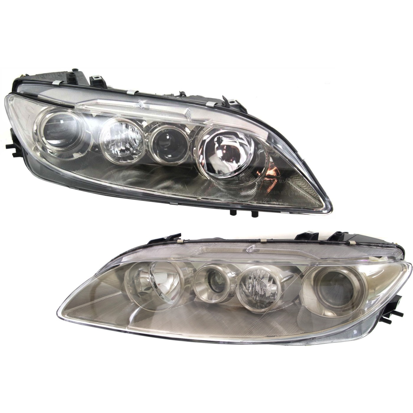 Headlight Set For 2003 2004 2005 Mazda 6 S i Models Left and Right 2Pc