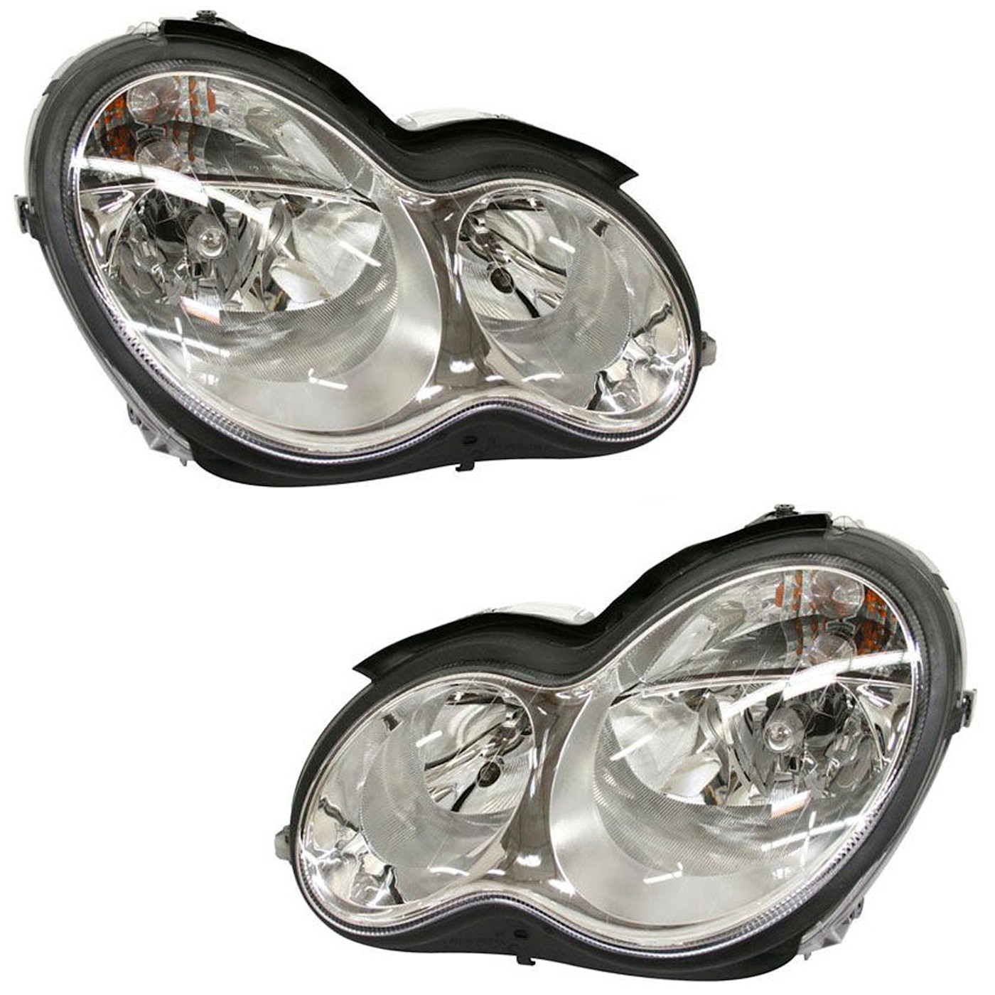 Headlight Set For 20052007 Mercedes Benz C230 Left & Right Side w