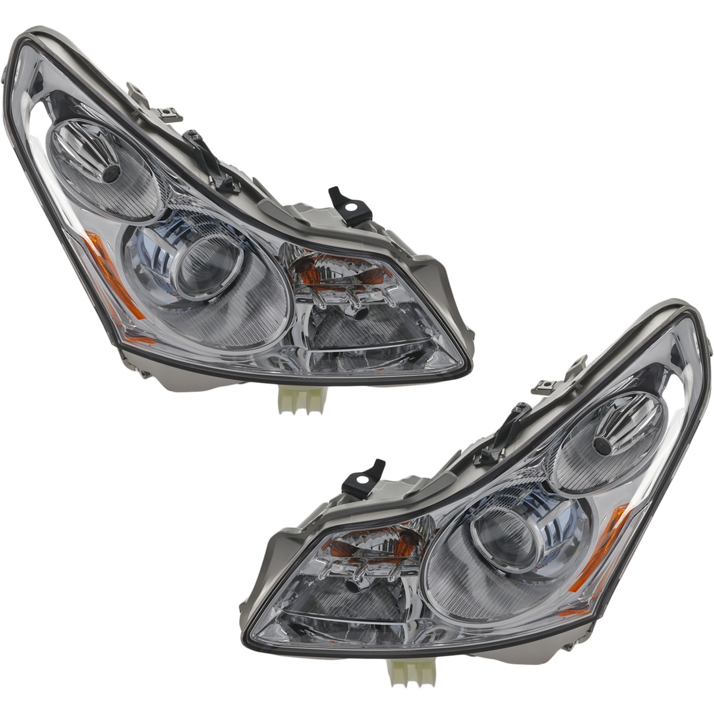 Headlight Set For 20072008 Infiniti G35 Sedan Left and Right With Bulb