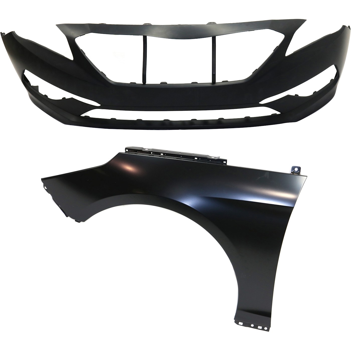 Bumper Cover Kit For 20152017 Hyundai Sonata Front Primed 2pc CAPA eBay