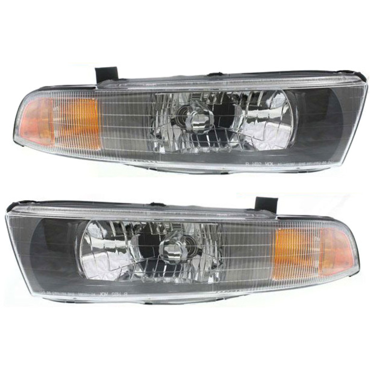 Headlight Set For 2002-2003 Mitsubishi Galant Left and Right With Bulb ...