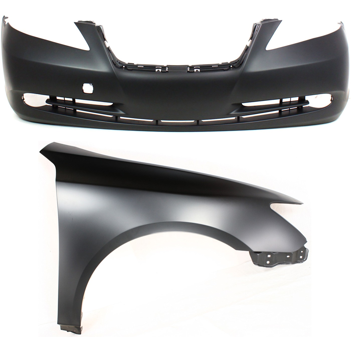 Bumper Cover Kit For 20072009 Lexus ES350 Front 2pc with Fog Light