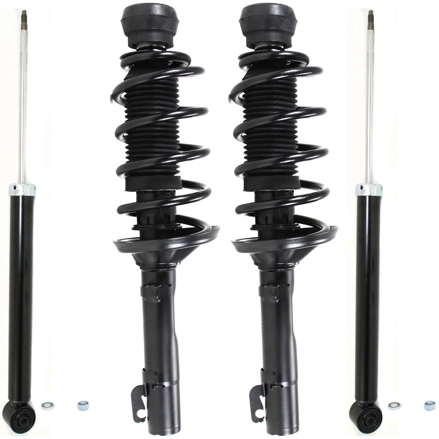 4pc Front Loaded Strut & Spring Rear Shock Absorber Kit For VW Golf
