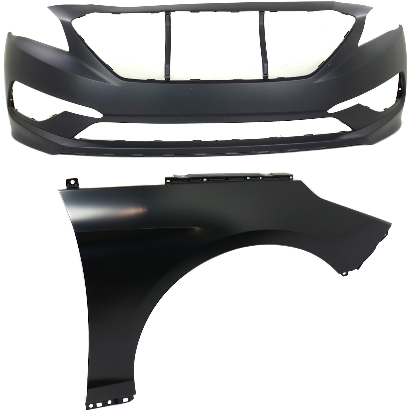 Bumper Cover Kit For 20152017 Sonata Front 2pc eBay