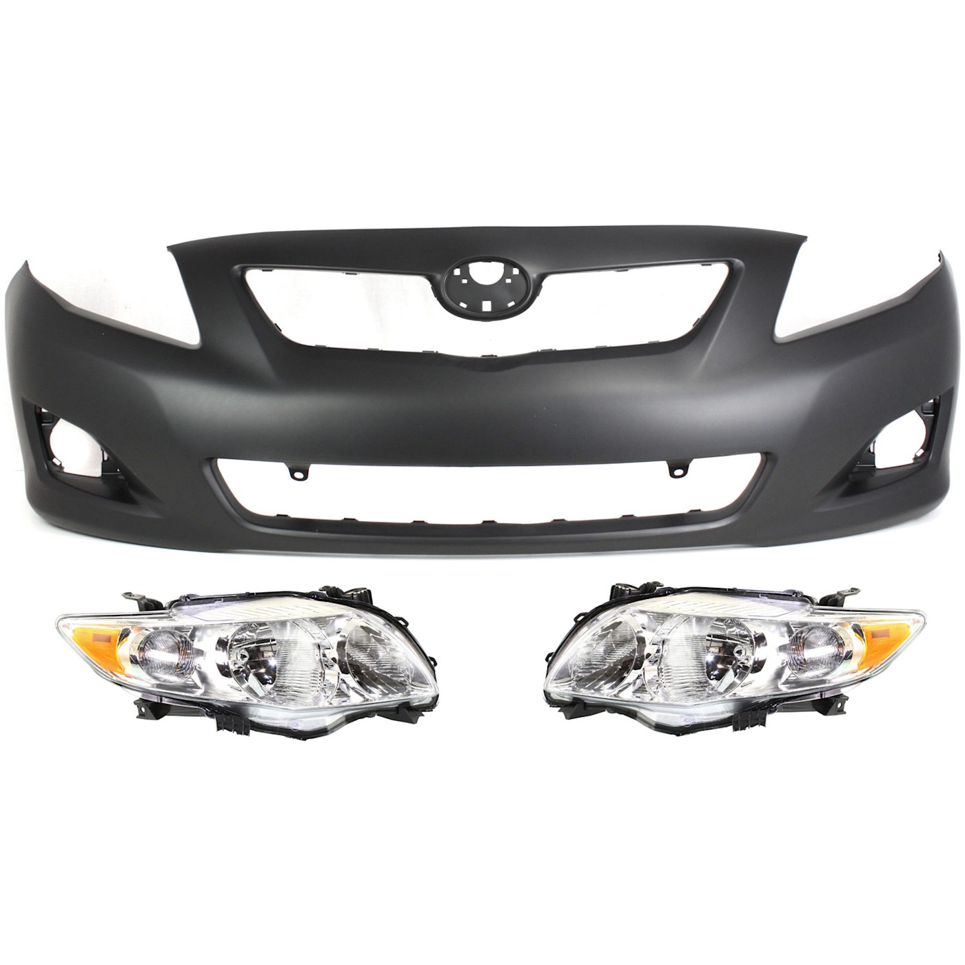 CAPA Auto Body Repair For 2009 2010 Toyota Corolla Front Primed Bumper 