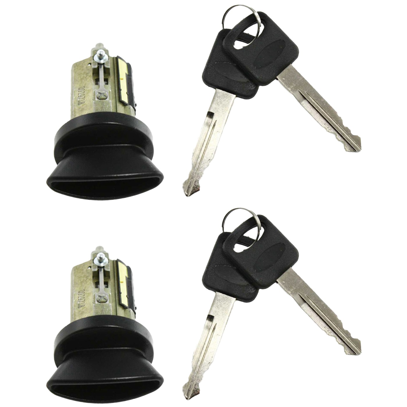 New Set of 2 Ignition Lock Cylinders Pack E150 Van E250 E350 F150 Truck