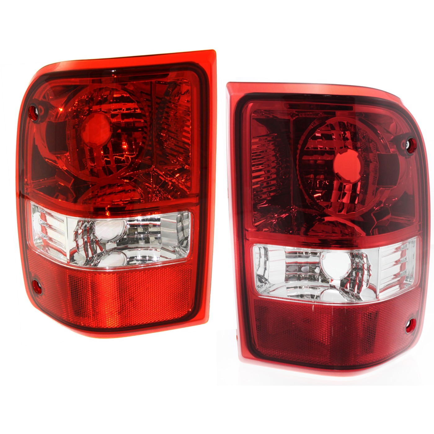 For Ford Ranger Pickup Truck Red Clear Rear Tail Lights Brake Lamps Turn Signal Replacement Left+Right 