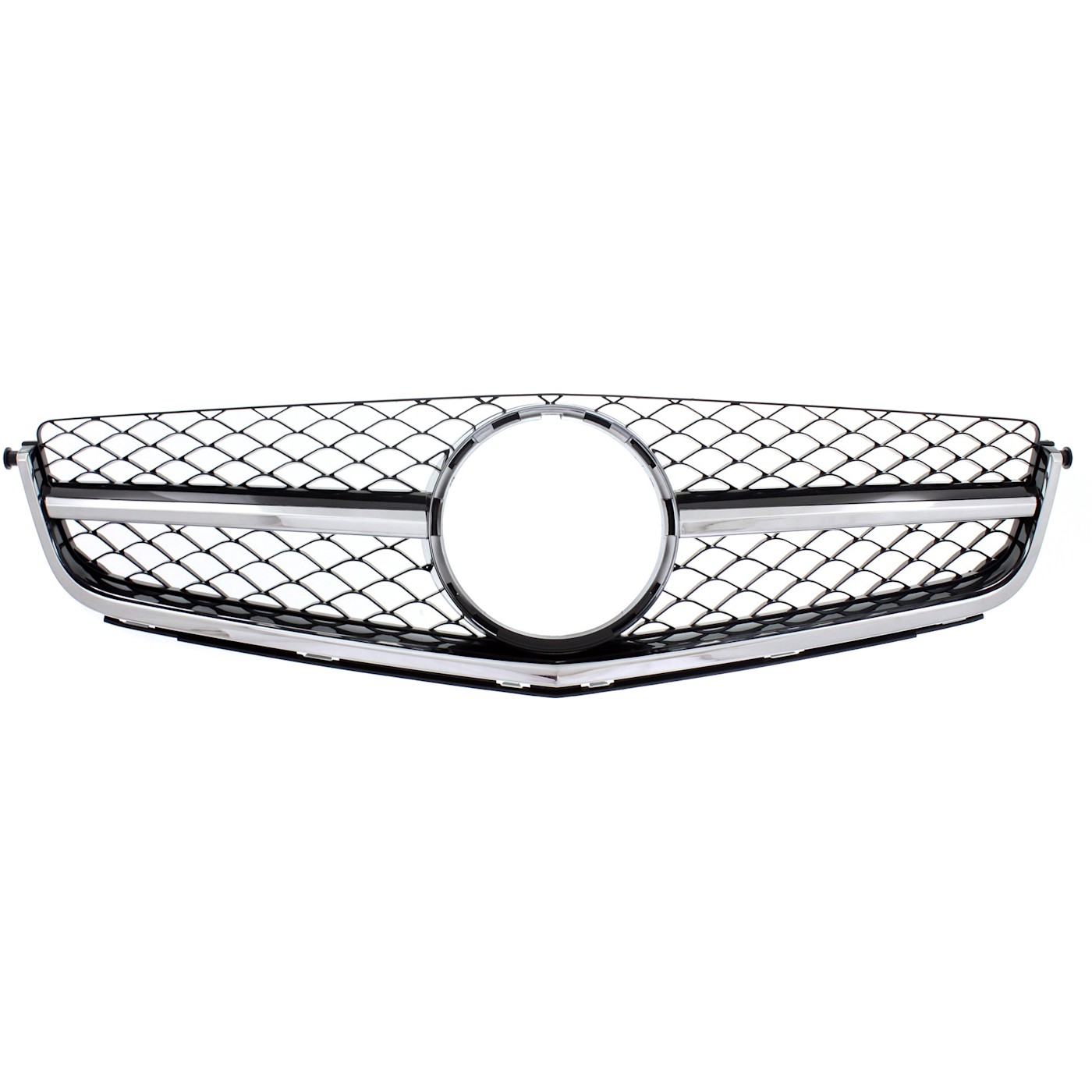 Grille For 20122014 Mercedes Benz C63 AMG Chrome Shell w/ Black Insert