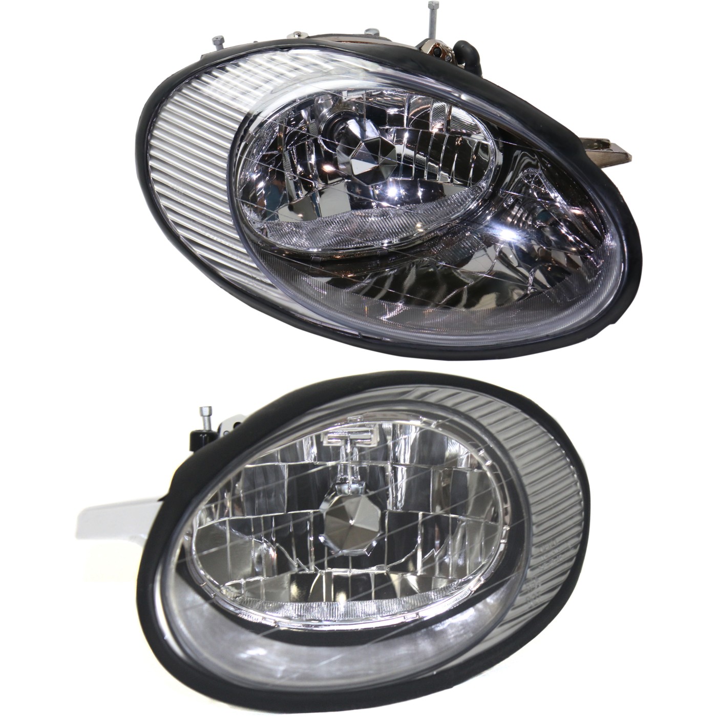Headlight Assembly Set For 1996-1998 Ford Taurus Left Right Halogen With Bulb