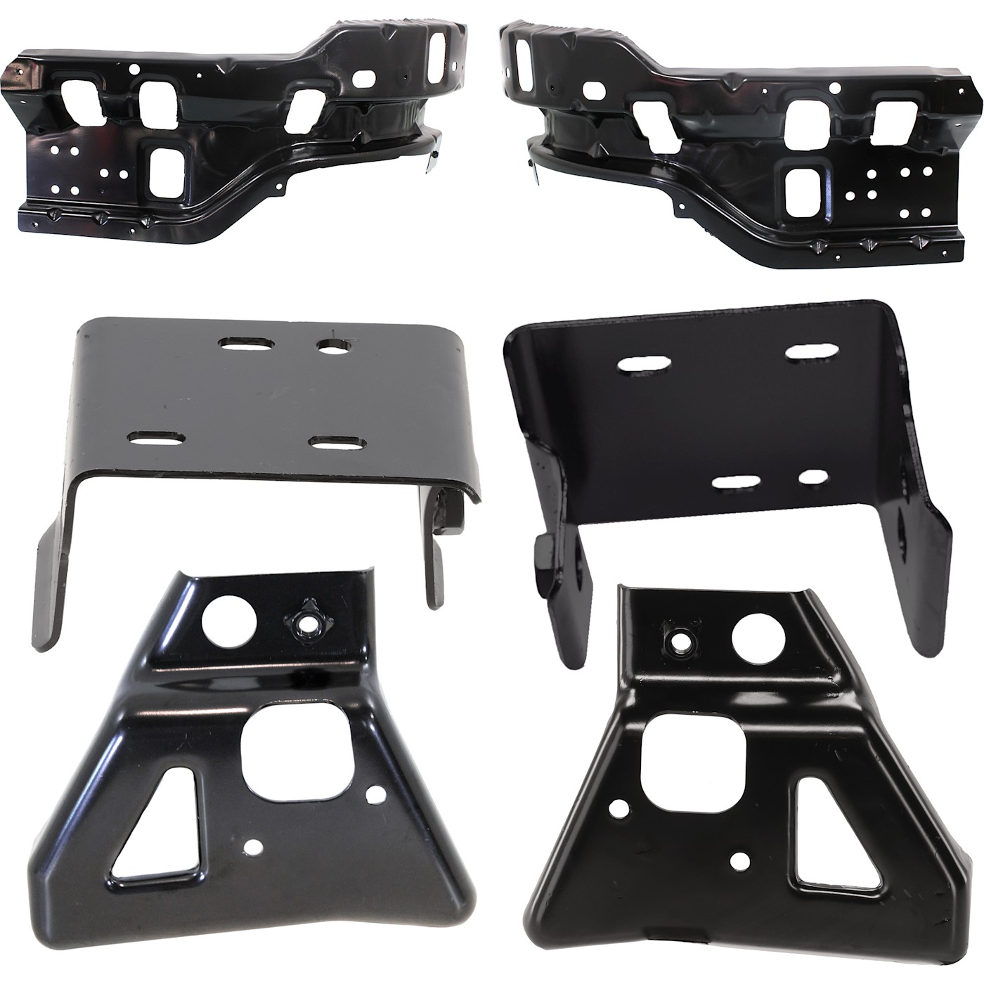 Set of 6 Bumper Face Bar Brackets Retainer Mounting Braces Inner Interior Inside