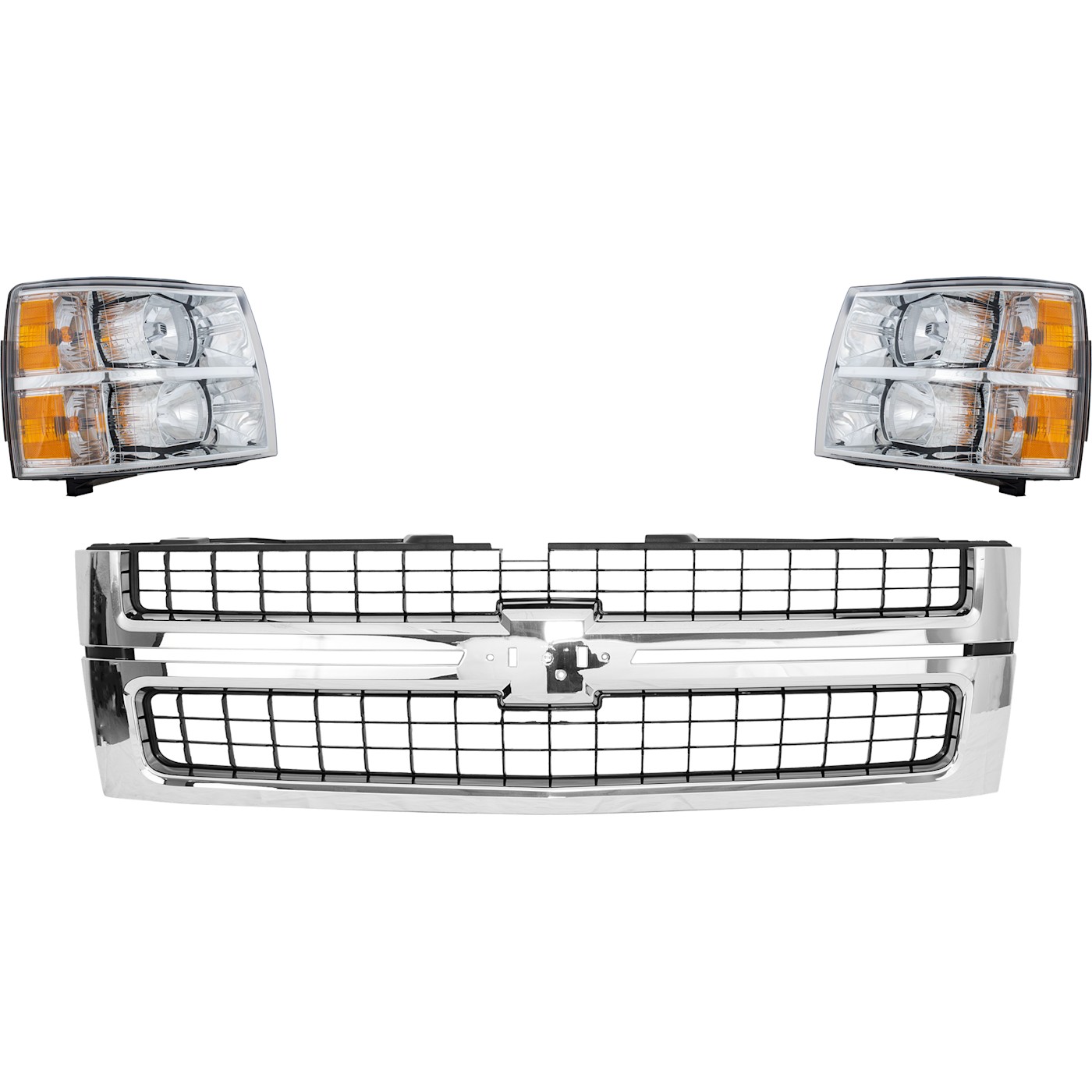 Grille Grill for Chevy Chevrolet Silverado 3500 HD 2500 Heavy Duty 2007-2010