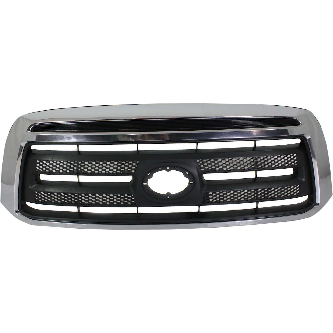 Решетка радиатора Toyota Tundra 2010-2013 годов выпуска, Хромированный корпус с текстурированной черной пластиковой вставкой