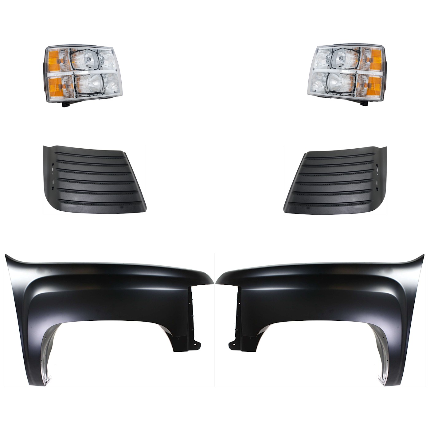 Комплект переднего крыла для Chevy Silverado 2500 HD Silverado 3500 HD 2011-2014 годов выпуска, LH RH