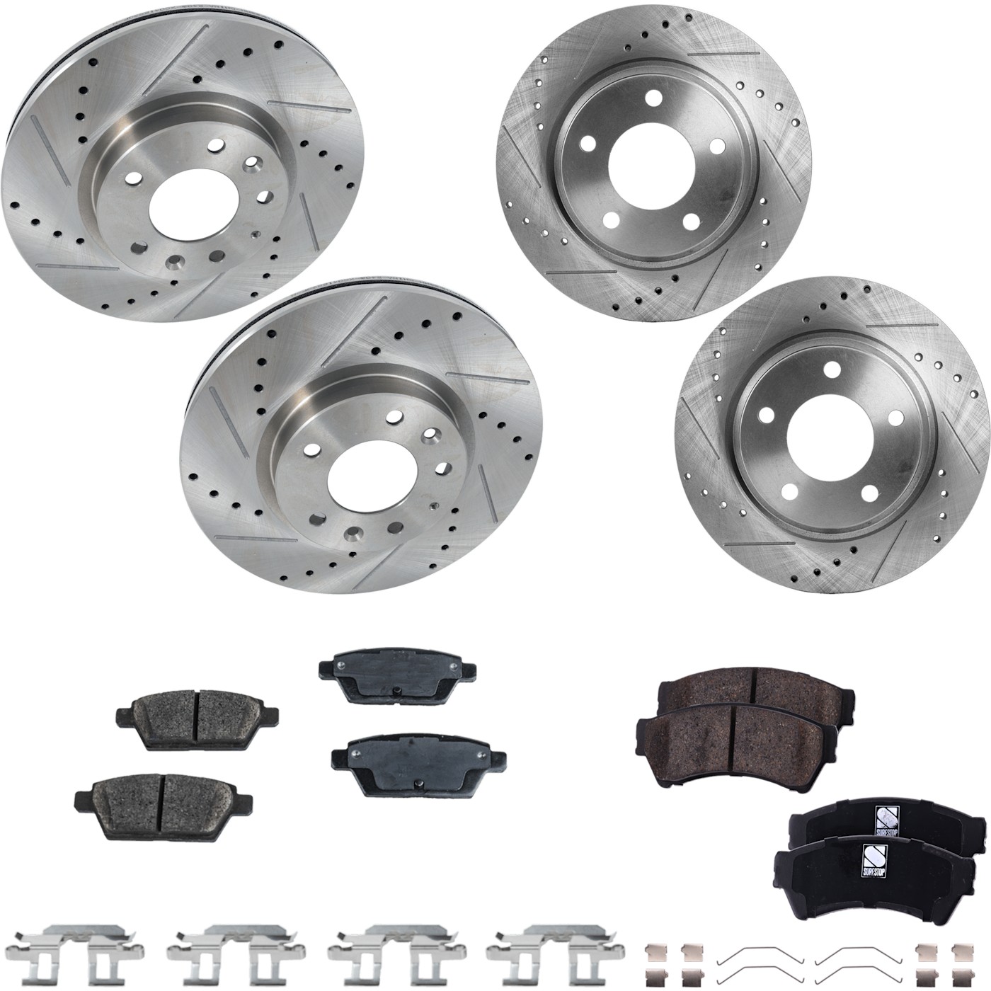 Front & Rear Brake Disc Rotors and Pads Kit for Mercury Milan Mazda Lincoln MKZ - Picture 1 of 12