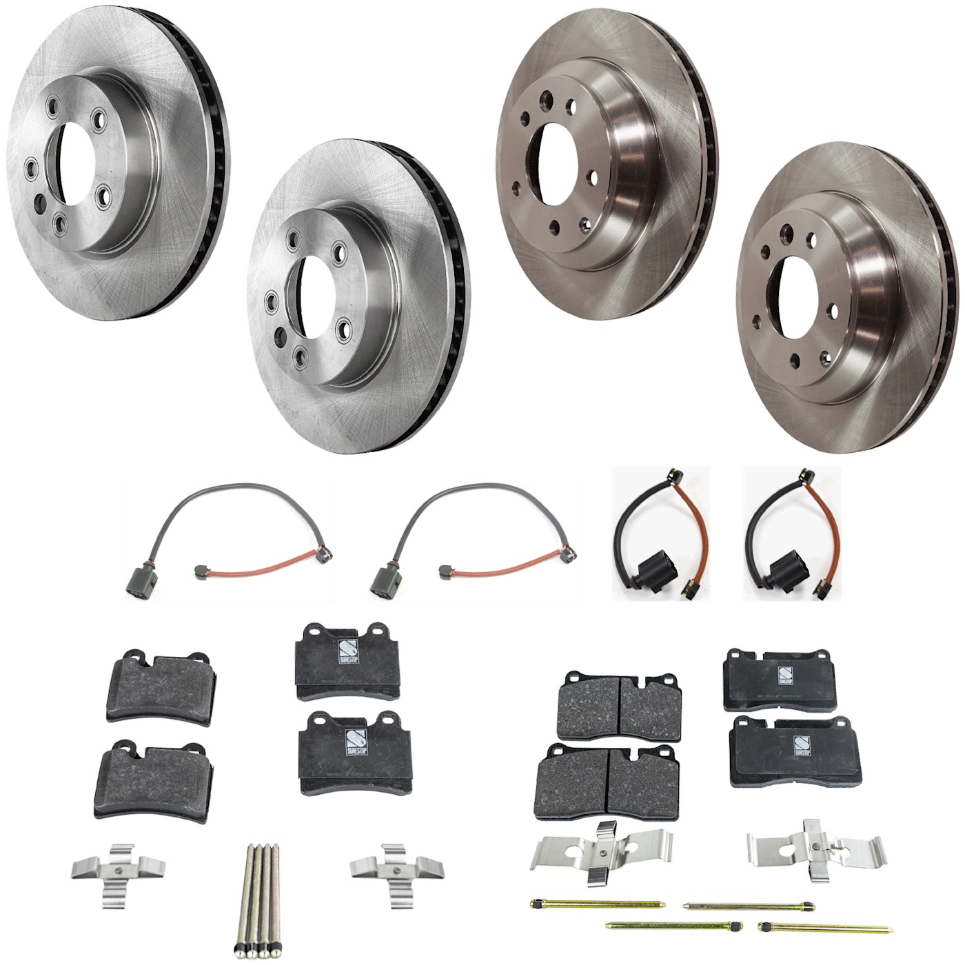 Front & Rear Brake Disc Rotors and Pads Kit For 2006 Volkswagen Touareg - Picture 1 of 12
