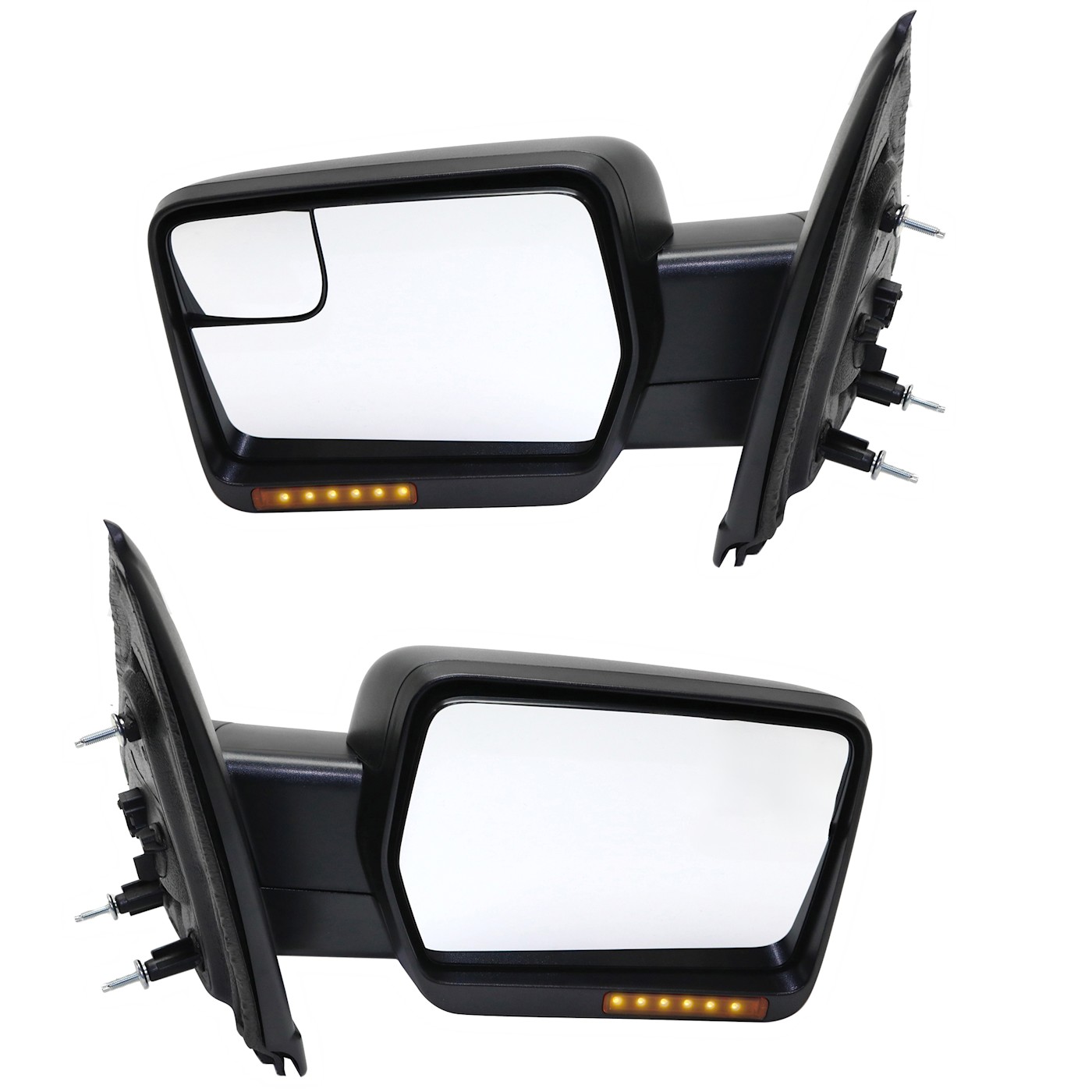 Mirror Set For 2011-2014 Ford F-150 Left and Right Manual Folding Power Heated - Picture 1 of 12