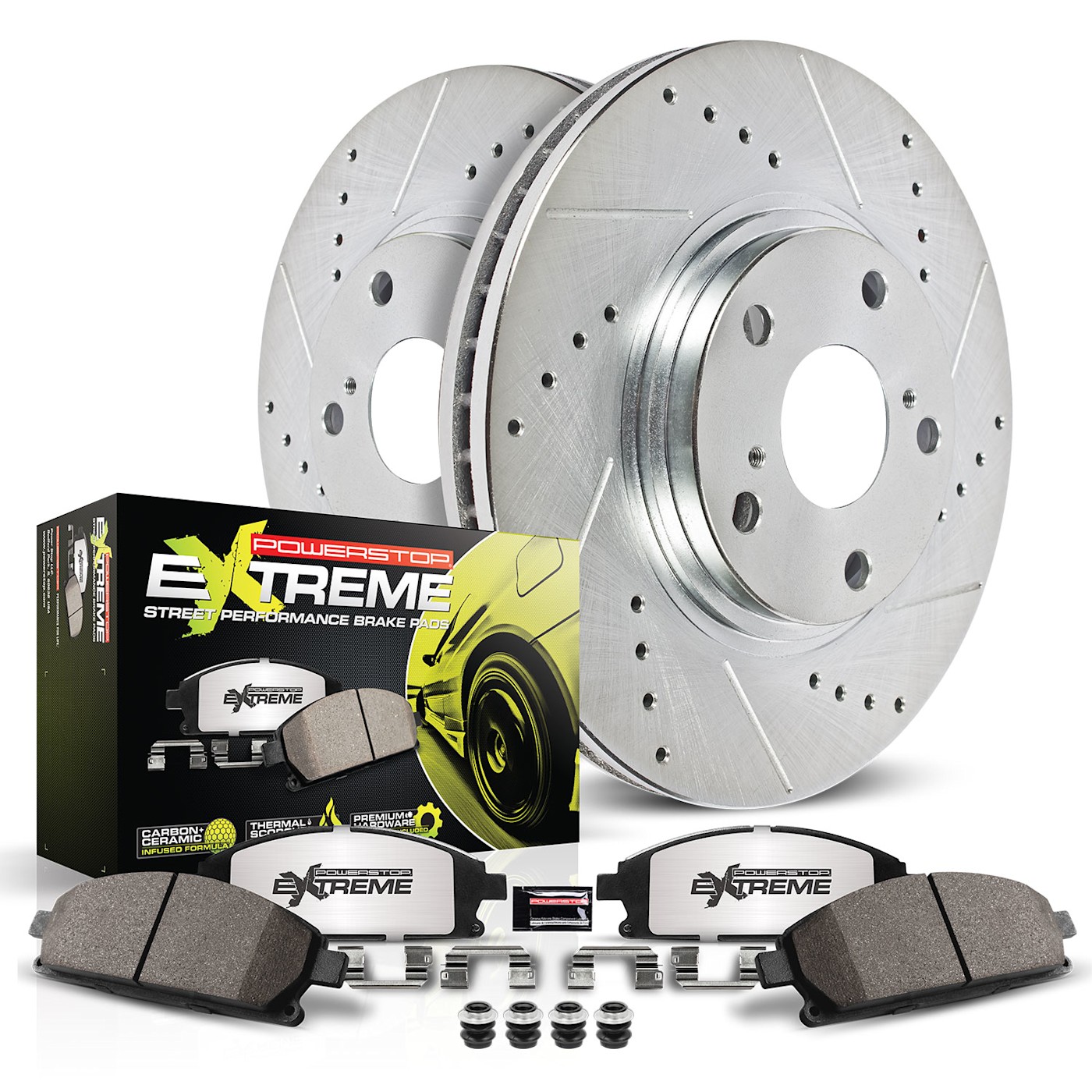 Powerstop K1077-26 Brake Disc and Pad Kits 2-Wheel Set Front for Lexus SC430 - Picture 1 of 3