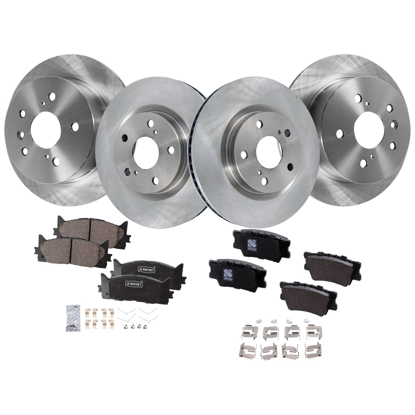 Front & Rear Brake Disc Rotors and Pads Kit for Lexus ES350 Toyota Avalon Camry