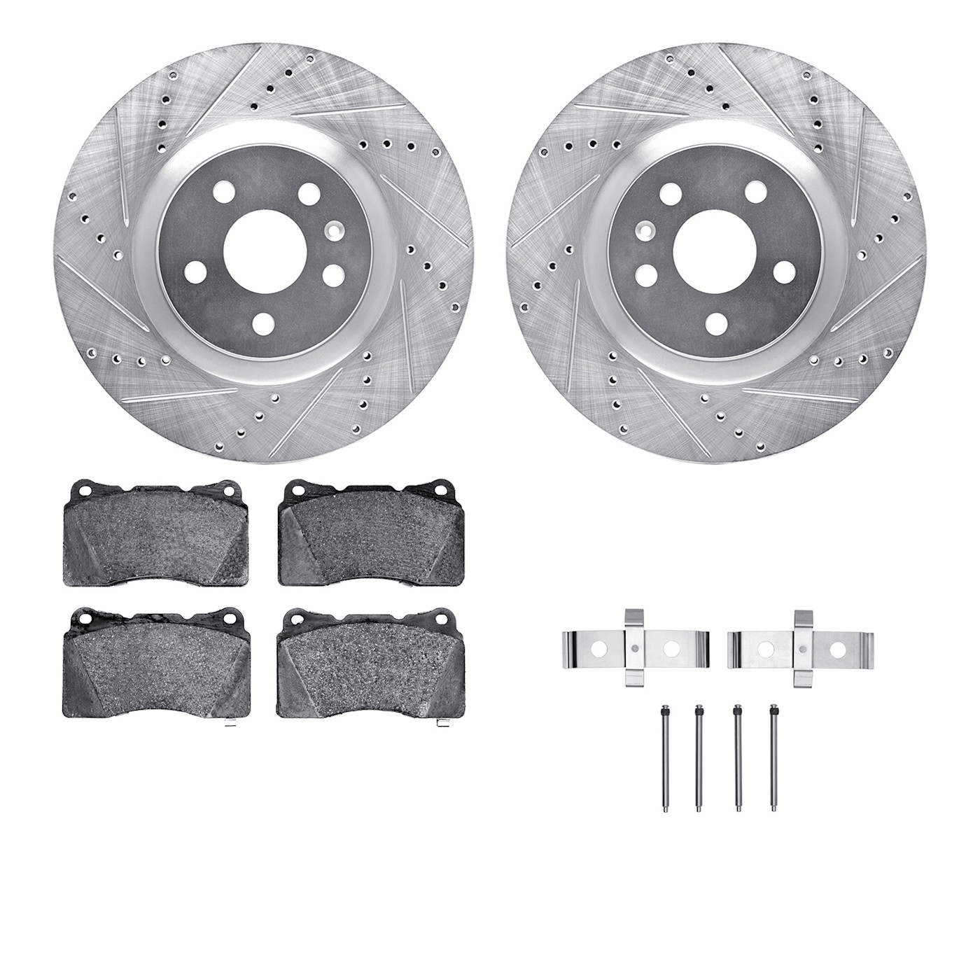 R1 Concepts WGUH1-45013 Brake Disc and Pad Kits 2-Wheel Set Front for Pontiac G8