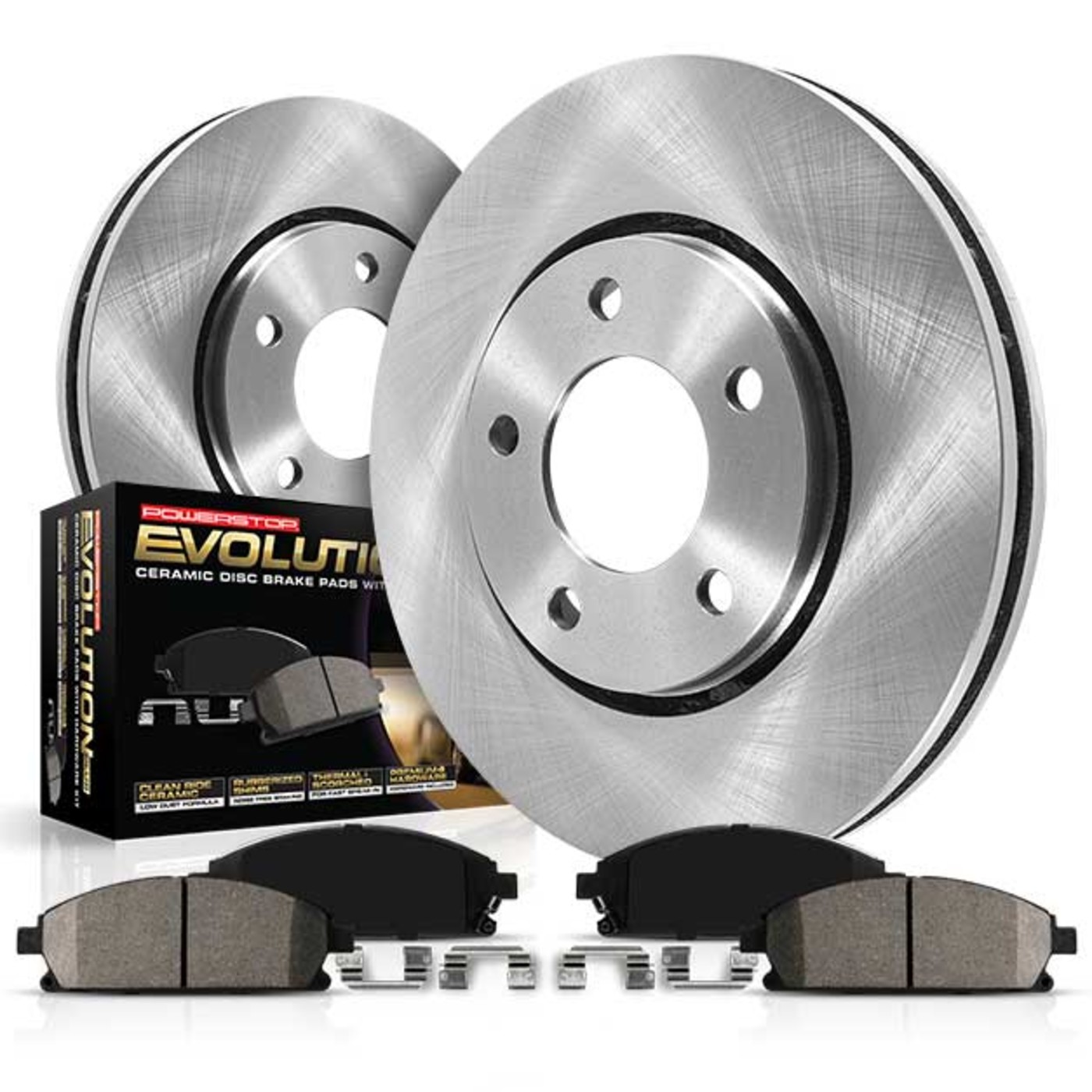 Powerstop KOE832 2-Wheel Set Brake Disc and Pad Kits Front for Saab 900 97-98