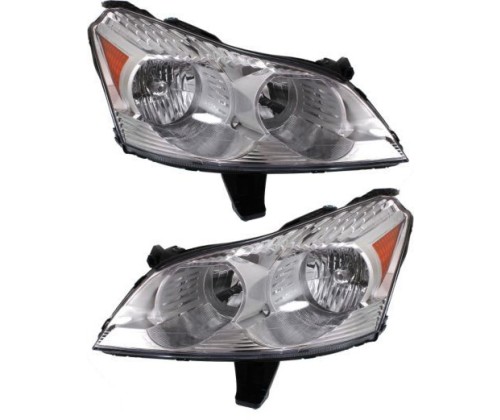 Headlight Set For 2009-2012 Chevrolet Traverse With Amber Turn Signal