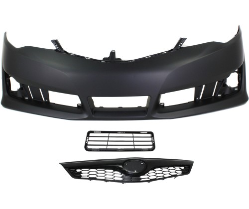 Bumper Cover Kit For 2012-2014 Toyota Camry Front With Bumper Grille