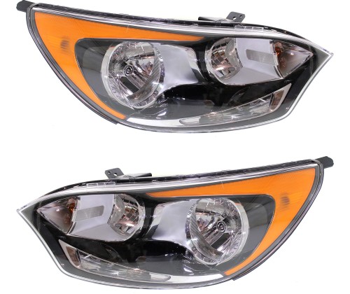 Headlight Set For 2012-2017 Kia Rio Hatchback Left and Right With Bulb ...