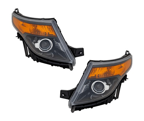 Headlight Set For 2013 2014 2015 Ford Explorer Left and Right With Bulb