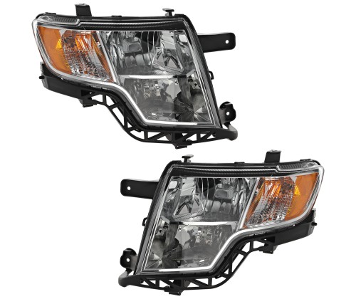 Headlight Set For 2007-2010 Ford Edge Left and Right With Bulb CAPA 2Pc ...