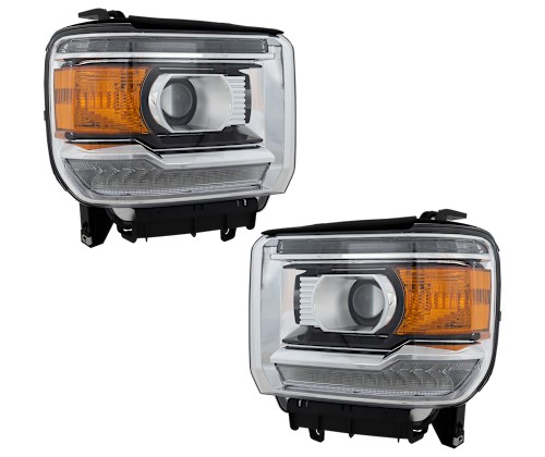 Headlight For 2014-2015 GMC Sierra 1500 Pair LH and RH LED CAPA | eBay